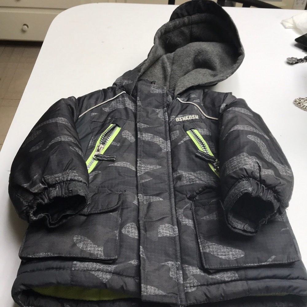 Oshkosh fleece lined winter 2T little boys coat